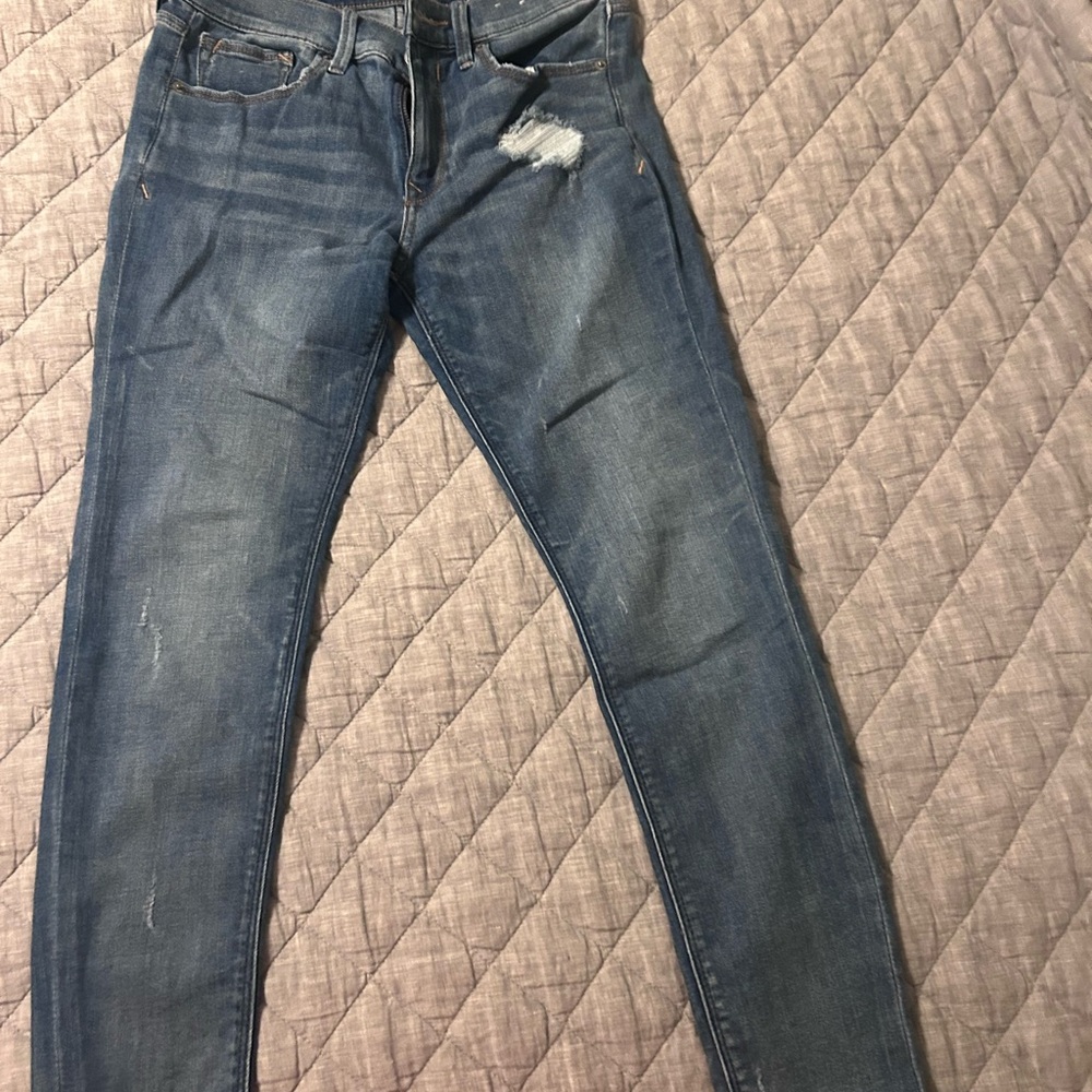 Express Blue Ankle & Cropped Jeans